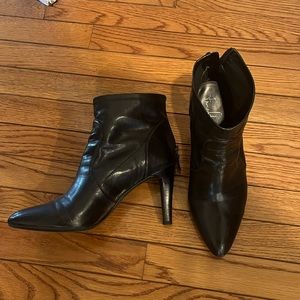 Black Leather Bootie